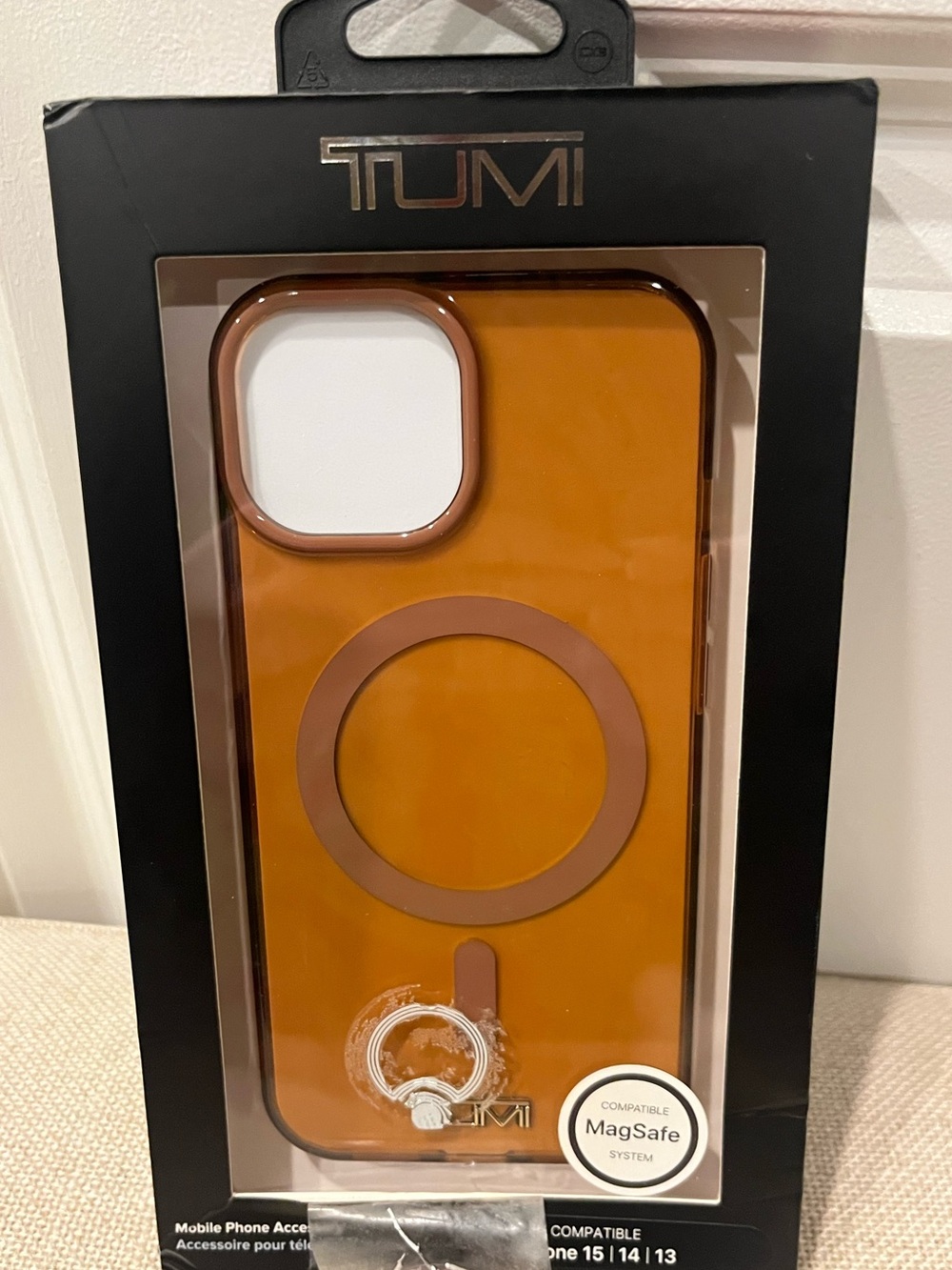 NWT Tumi MagSafe-Compatible Phone Case with Ring Accent-Iphone 13/14/15